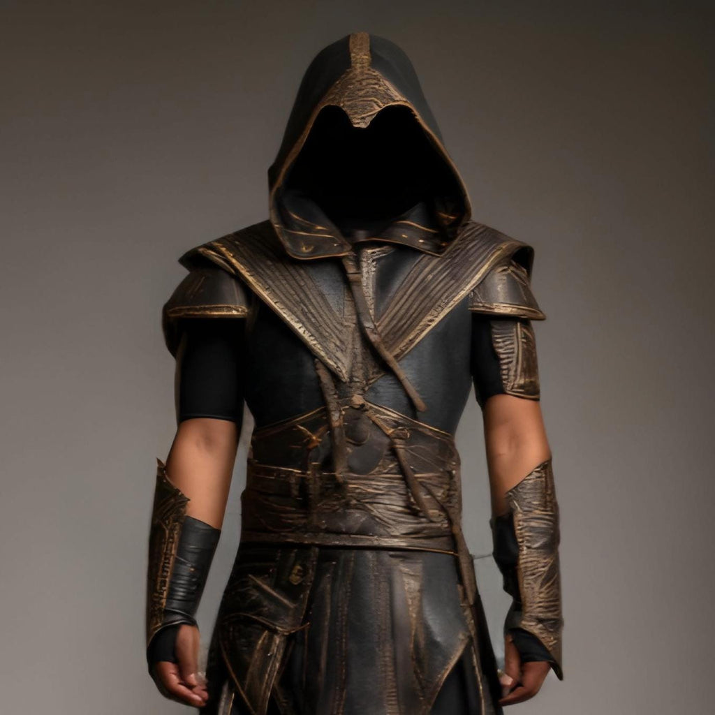 Handcrafted Desert Phantom Assassin Brown Leather Armor Cosplay LARP Warrior Costume Outfit Set