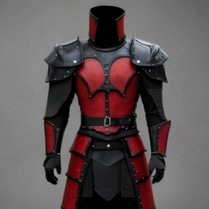 Handcrafted Crimson Knight Leather Armor, Medieval Fantasy Warrior Battle Suit LARP Cosplay Costume Set