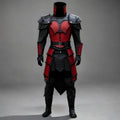 Handcrafted Crimson Knight Leather Armor, Medieval Fantasy Warrior Battle Suit LARP Cosplay Costume Set