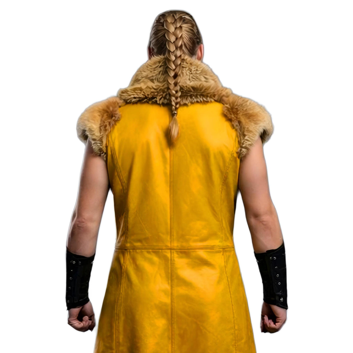 Handcrafted Viking Shieldmaiden Fur Leather Coat Norse Warrior Costume Womens Medieval Outfit Armor LARP