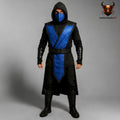 Handcrafted Frost Ninja Leather Armor Costume Hooded Masked Warrior Cosplay Outfit Halloween LARP Suit