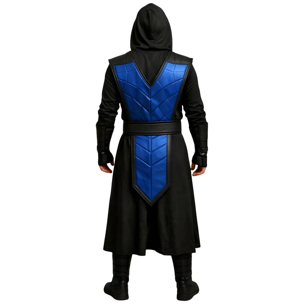 Handcrafted Frost Ninja Leather Armor Costume Hooded Masked Warrior Cosplay Outfit Halloween LARP Suit