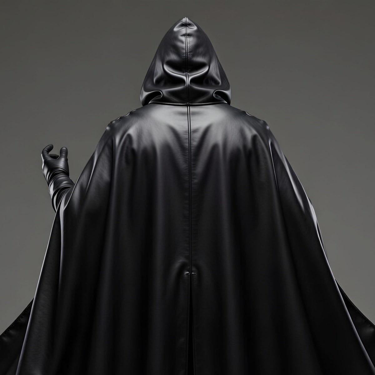 Handcrafted Dark Crusader Hooded Leather Cloak Gothic Medieval Knight Cosplay Armor Costume