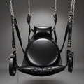 Luxury Leather Suspension Swing Black Sling for Couples Play Adult Furniture