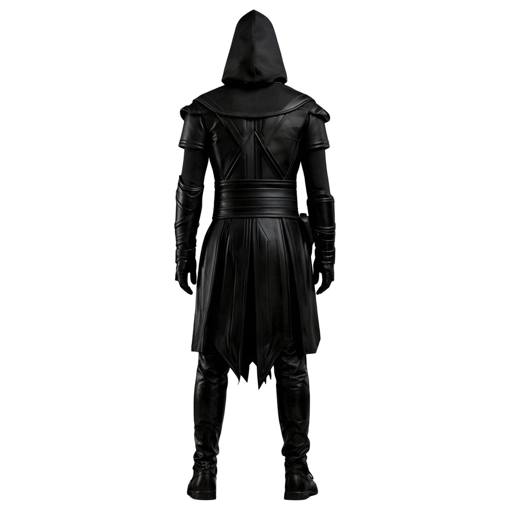 Handcrafted Dark Assassin Hooded Leather Armor Costume Medieval LARP Cosplay Warrior Outfit Custom Fit