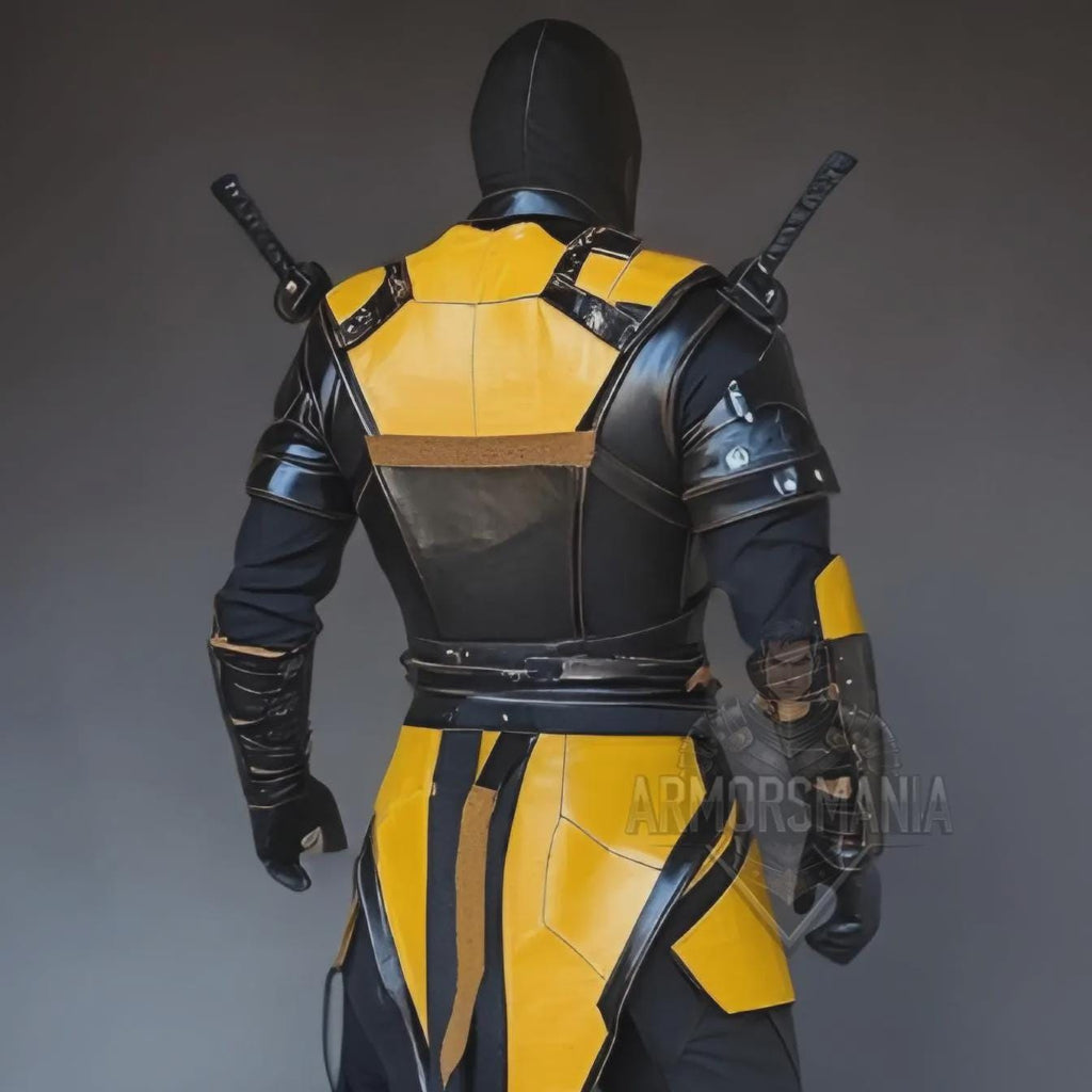 Handcrafted Scorpion Inspired Ninja Armor Cosplay Costume Leather Suit Halloween LARP Warrior Outfit Set
