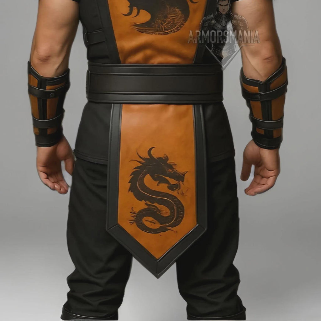Handcrafted Dragon Ninja Leather Armor Costume Hooded Masked Warrior Cosplay Outfit Halloween LARP Gear