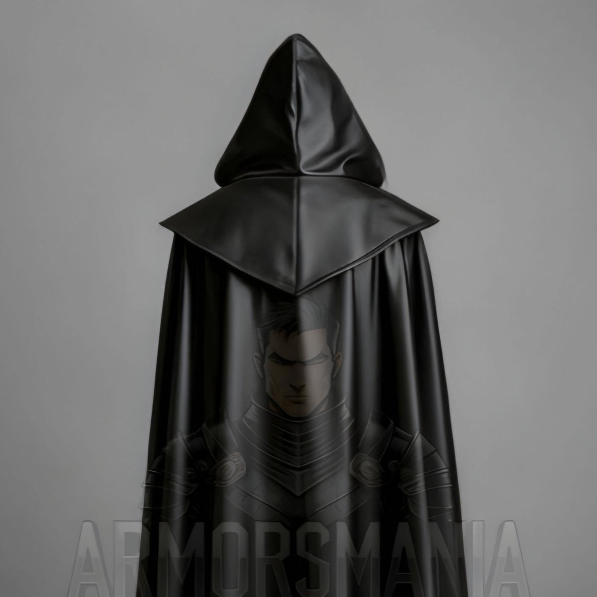 Handcrafted Royal Vampire Hooded Leather Cloak, Gothic Halloween Cosplay Cape, Medieval Fantasy Costume Unisex