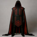 Handcrafted Dark Empire Hooded Leather Cloak, Sith Inspired Cosplay Costume, Fantasy Warrior Cape Unisex