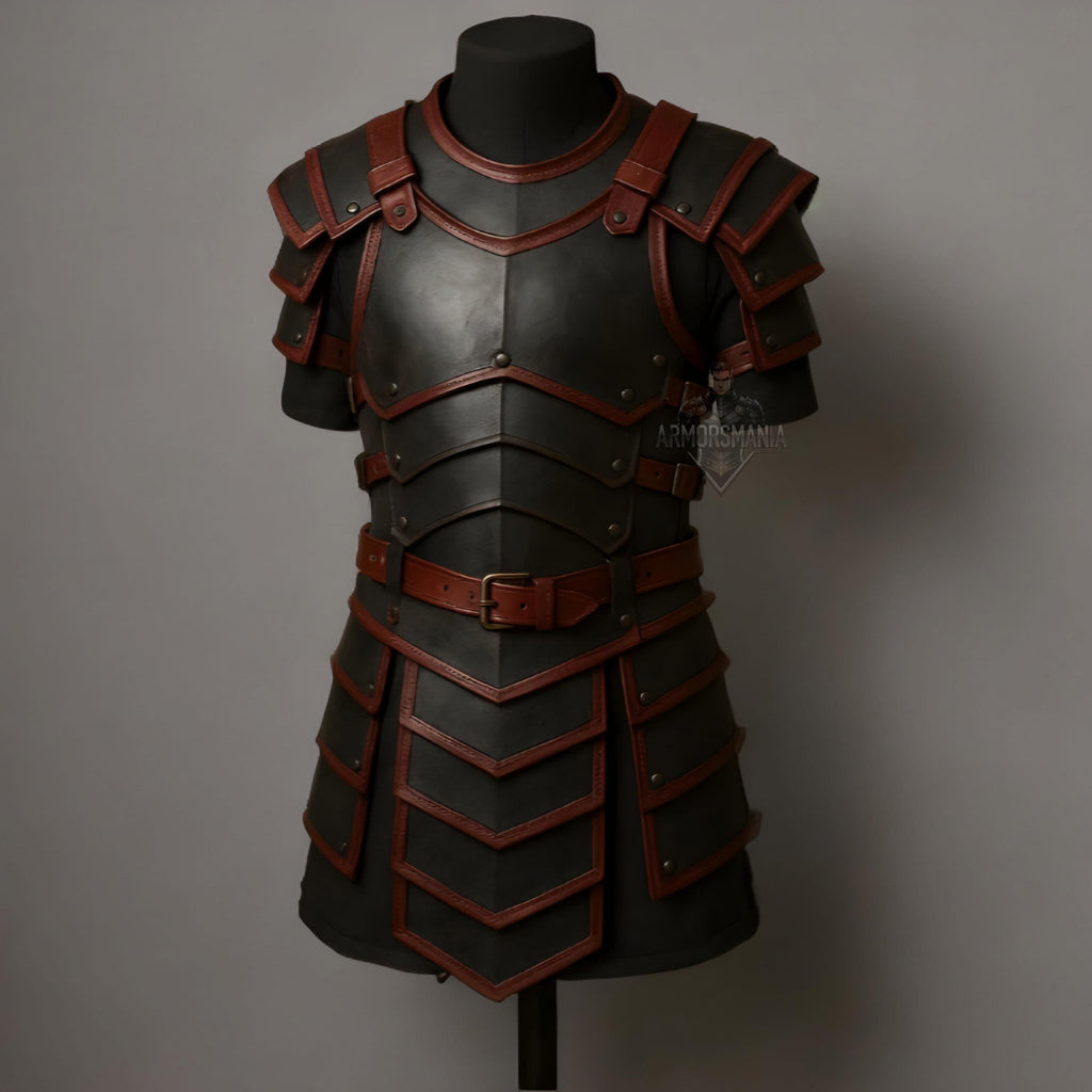 Dark Warrior Leather Cuirass Armor Medieval LARP Cosplay Breastplate Chestplate