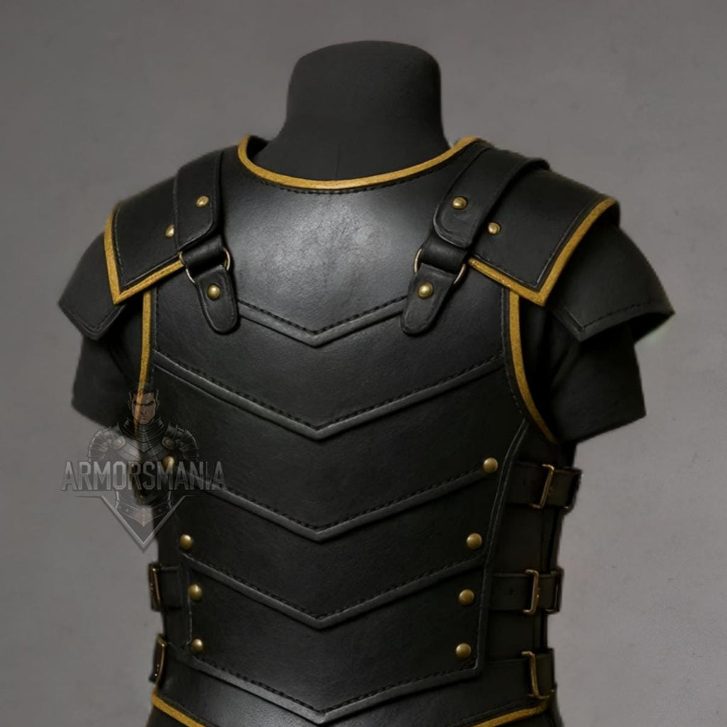 Handcrafted Golden Dragon Leather Armor, Medieval Fantasy Warrior Cuirass, Knight Cosplay Costume Unisex Outfit