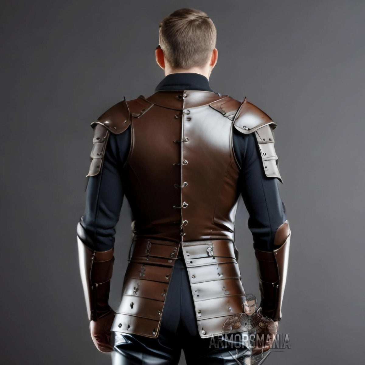 Handcrafted Royal Guard Knight Brown Leather Armor Cosplay LARP Warrior Costume Medieval Battle Outfit
