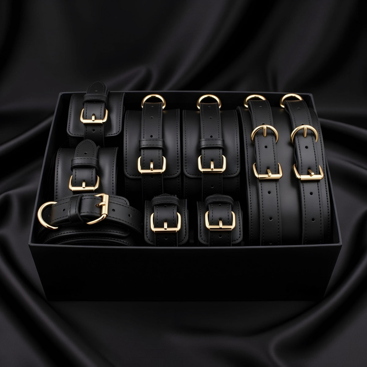 Leather Restraints Starter Kit Beginner Restraint Set for Couples Anniversary Birthday Engagement Gift