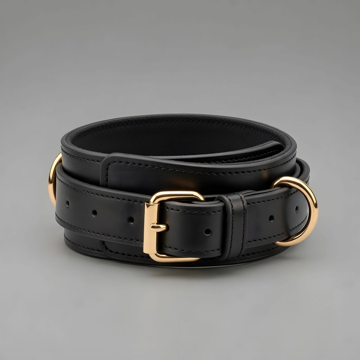 Pink Leather Collar Cuffs Leash Set Restraint Kit Gift