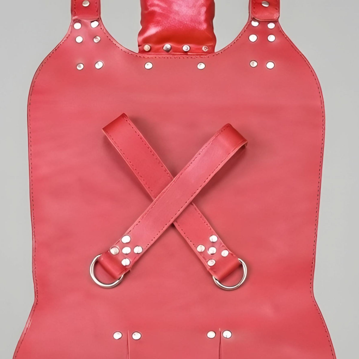 Handcrafted Red Leather Suspension Swing Sling for Couples Play Adult Furniture