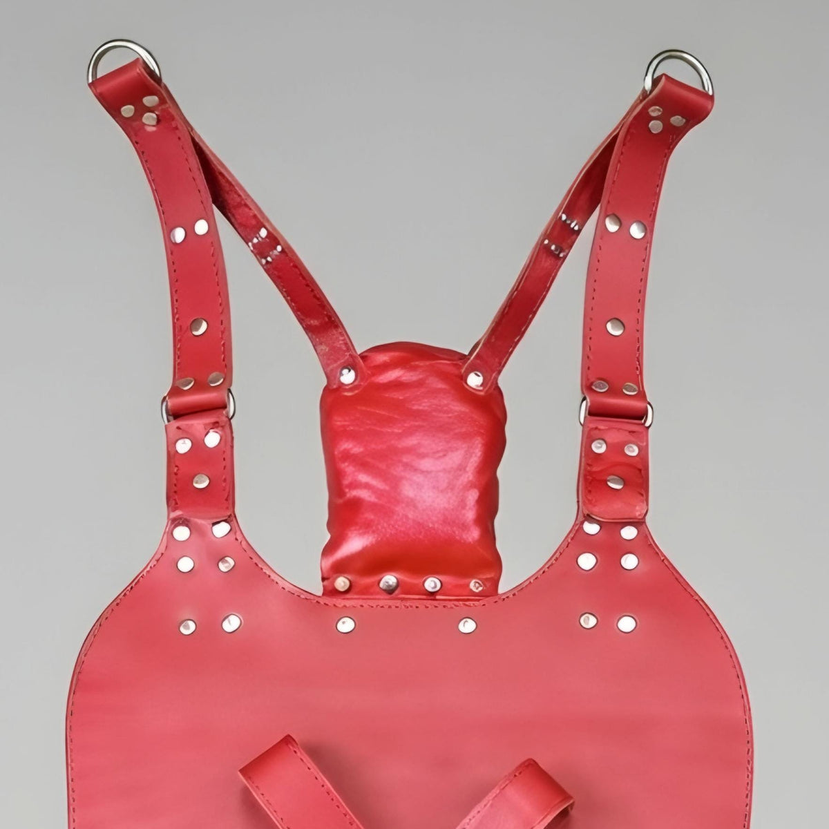 Handcrafted Red Leather Suspension Swing Sling for Couples Play Adult Furniture