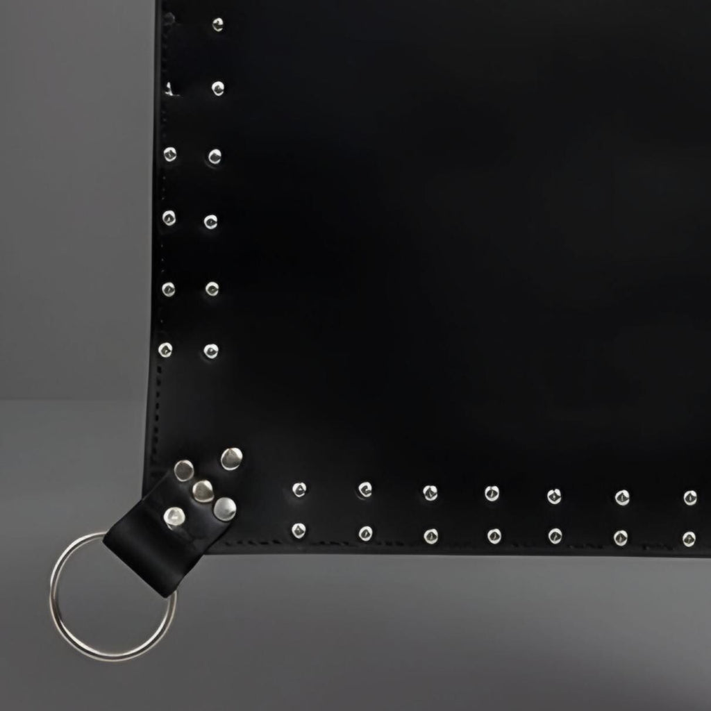Black Leather Suspension Swing Sling for Couples Play Heavy Duty Adult Furniture