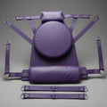 Handcrafted Purple Leather Suspension Swing Sling for Couples Play Adult Furniture