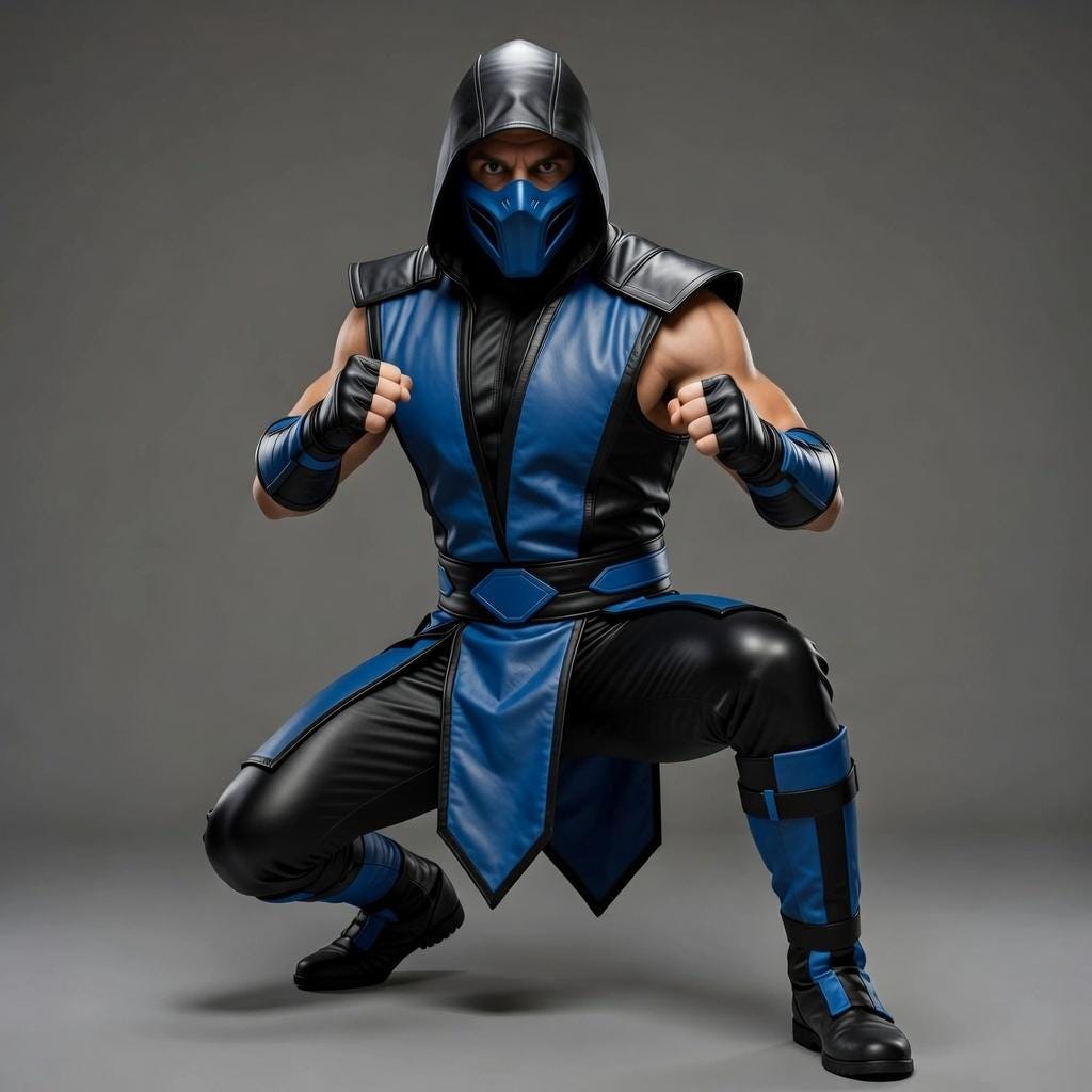 Mortal Kombat Scorpion Leather Armor Cosplay Costume Ninja Hooded Warrior Outfit Halloween