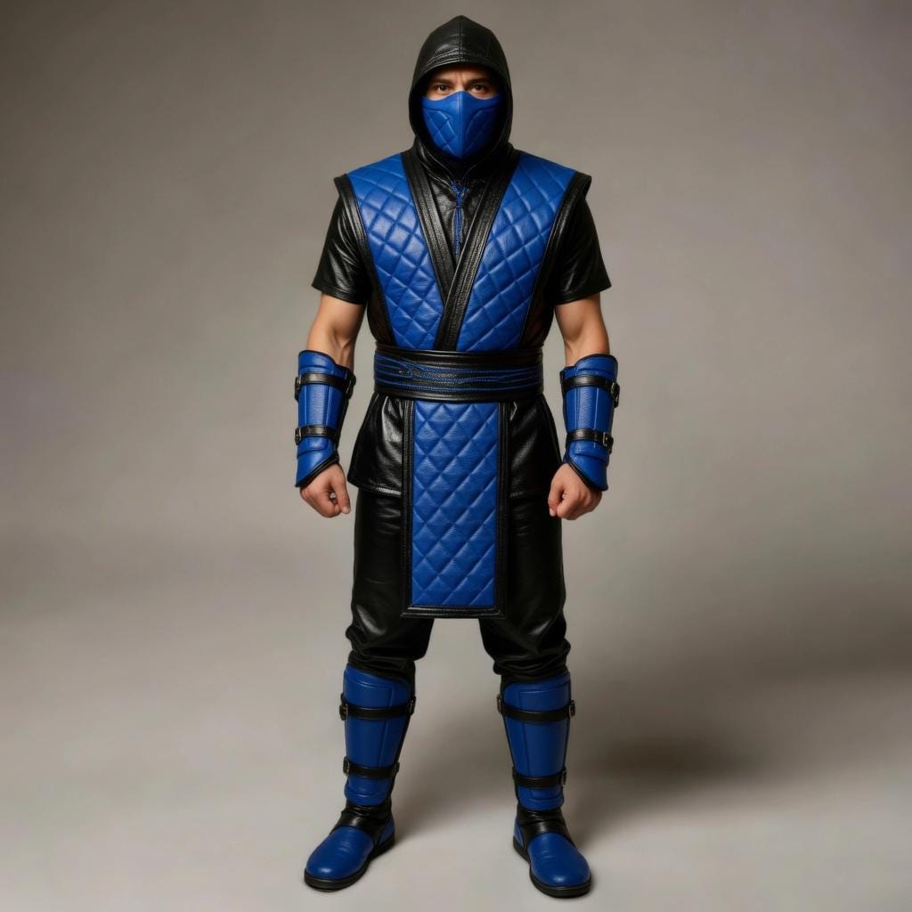 Scorpion Ninja Costume | Mortal Kombat Leather Armor | Halloween Cosplay Outfit for Men & Women