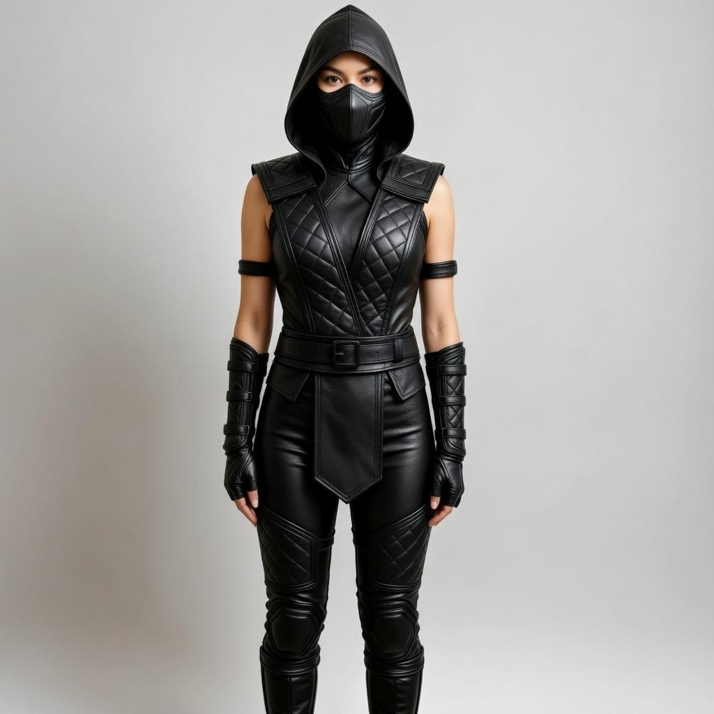 Mortal Kombat Womens Ninja Armor Costume | Female Warrior Cosplay Outfit | Halloween Leather Armour