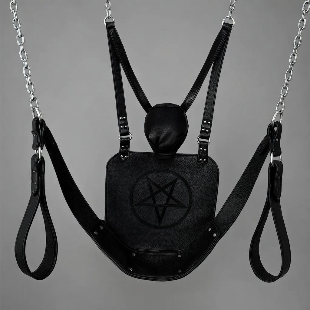 Leather Suspension Swing Pentagram Sling Harness Adult Fetish Suspension