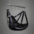 Handmade Luxury Leather Suspension Swing Black Sling for Couples Play Adult Furniture