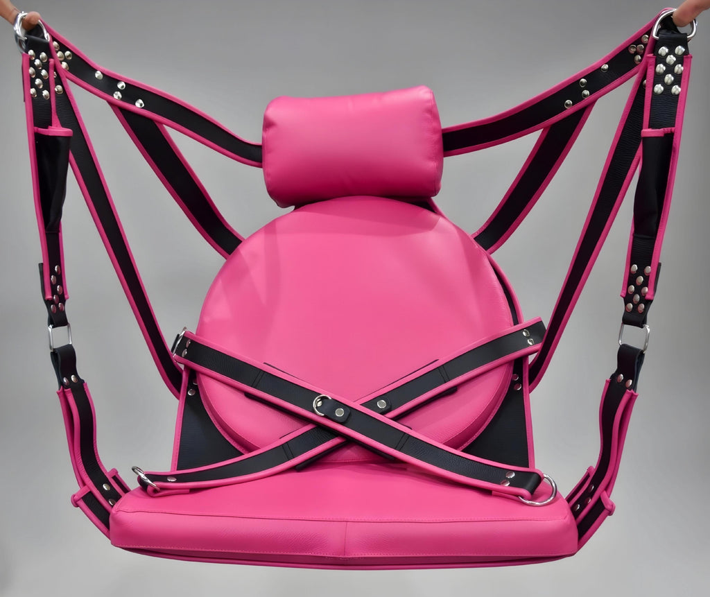 Leather Suspension Swing Sling Couples Adult Harness Red