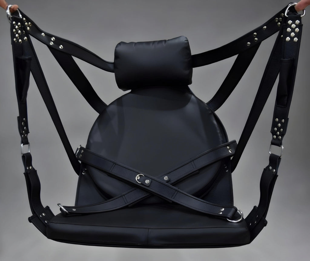Leather Suspension Swing Sling Couples Adult Harness Red