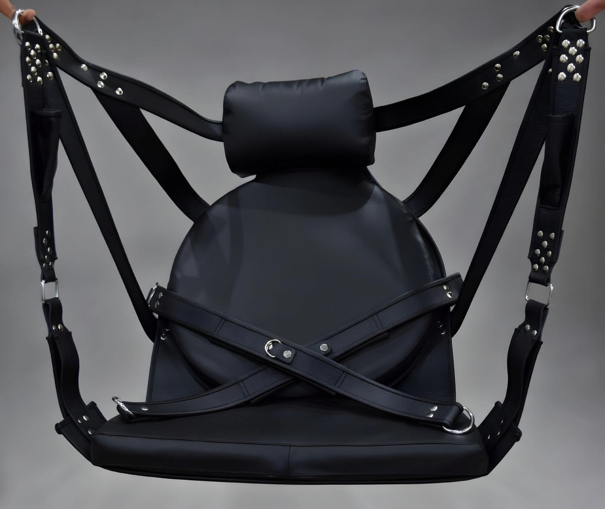 Leather Suspension Swing Sling Couples Adult Harness Red