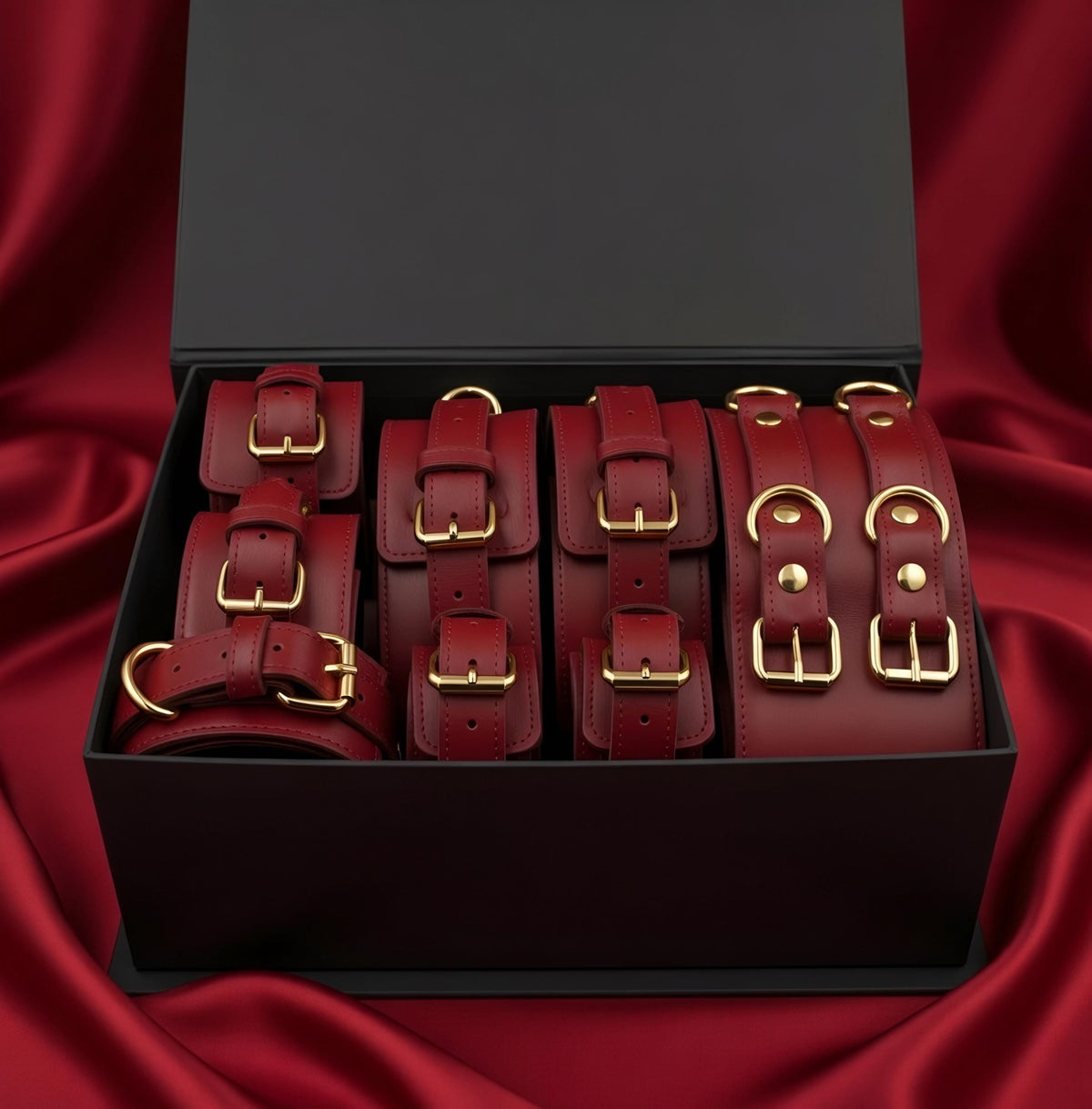 Leather Restraints Starter Kit Beginner Restraint Set for Couples Anniversary Birthday Engagement Gift