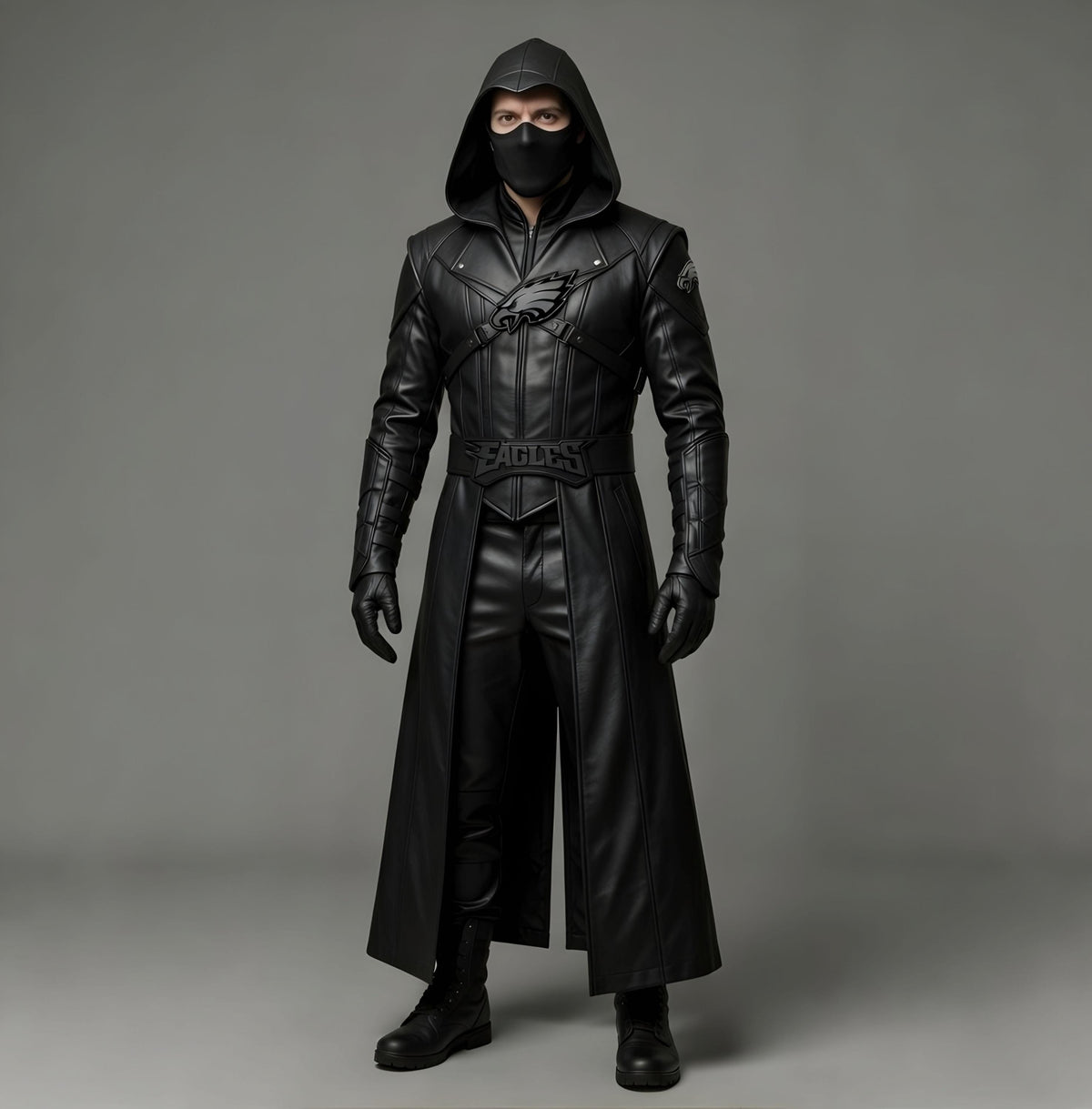 Green Arrow Superhero Leather Costume Hooded Jacket Cosplay Outfit for NFL Fans