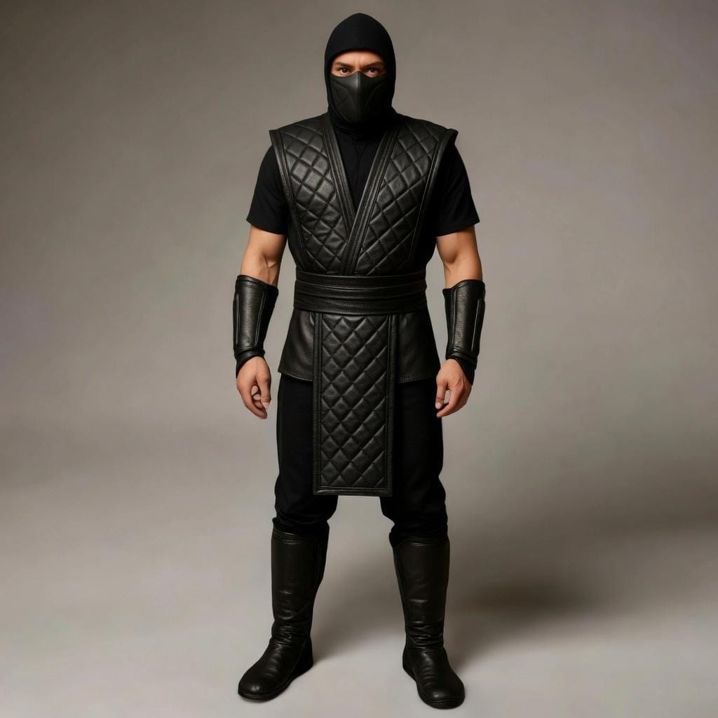 Scorpion Ninja Costume | Mortal Kombat Leather Armor | Halloween Cosplay Outfit for Men & Women