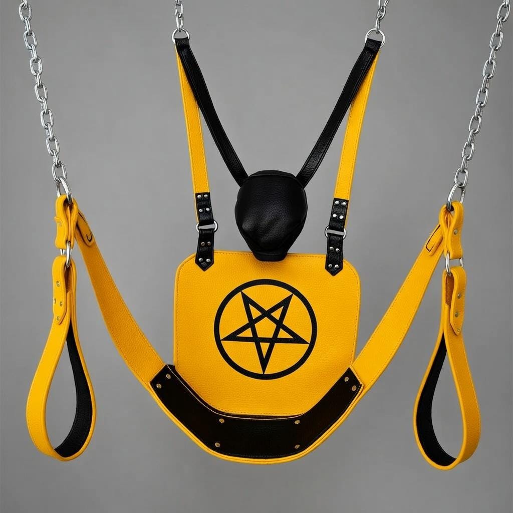 Leather Suspension Swing Pentagram Sling Harness Adult Fetish Suspension