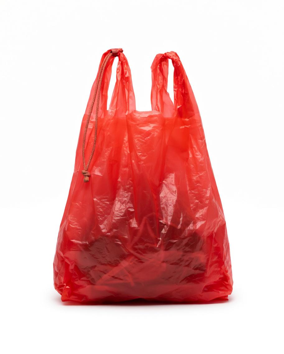 Trash Bag Large Pouch | Yellow Drawstring Plastic | Reusable Grocery Tote | Shopping Bag with Handles