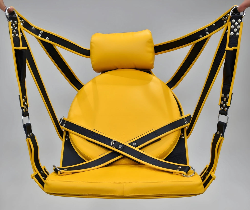 Leather Suspension Swing Sling Couples Adult Harness Red