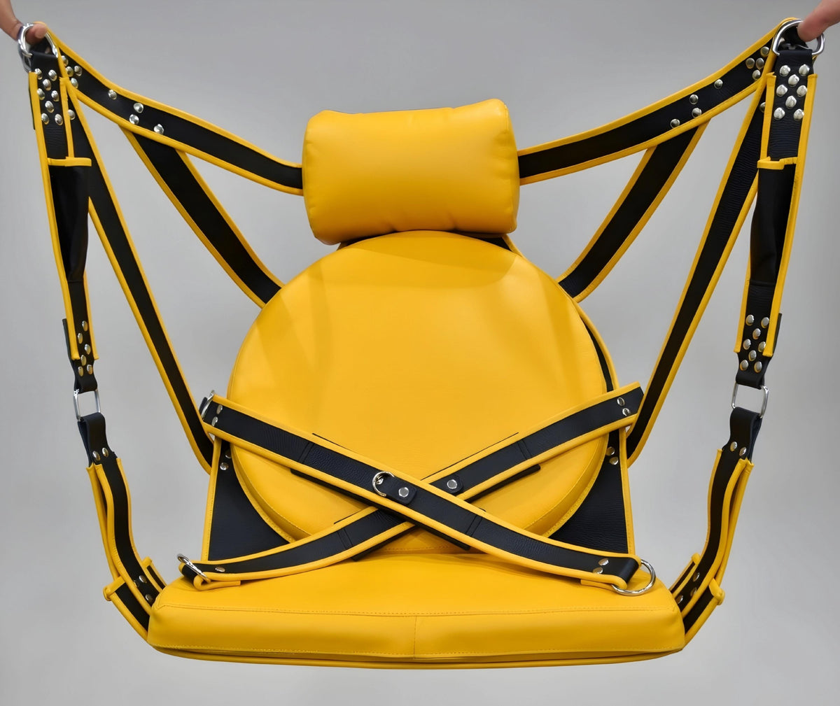 Leather Suspension Swing Sling Couples Adult Harness Red