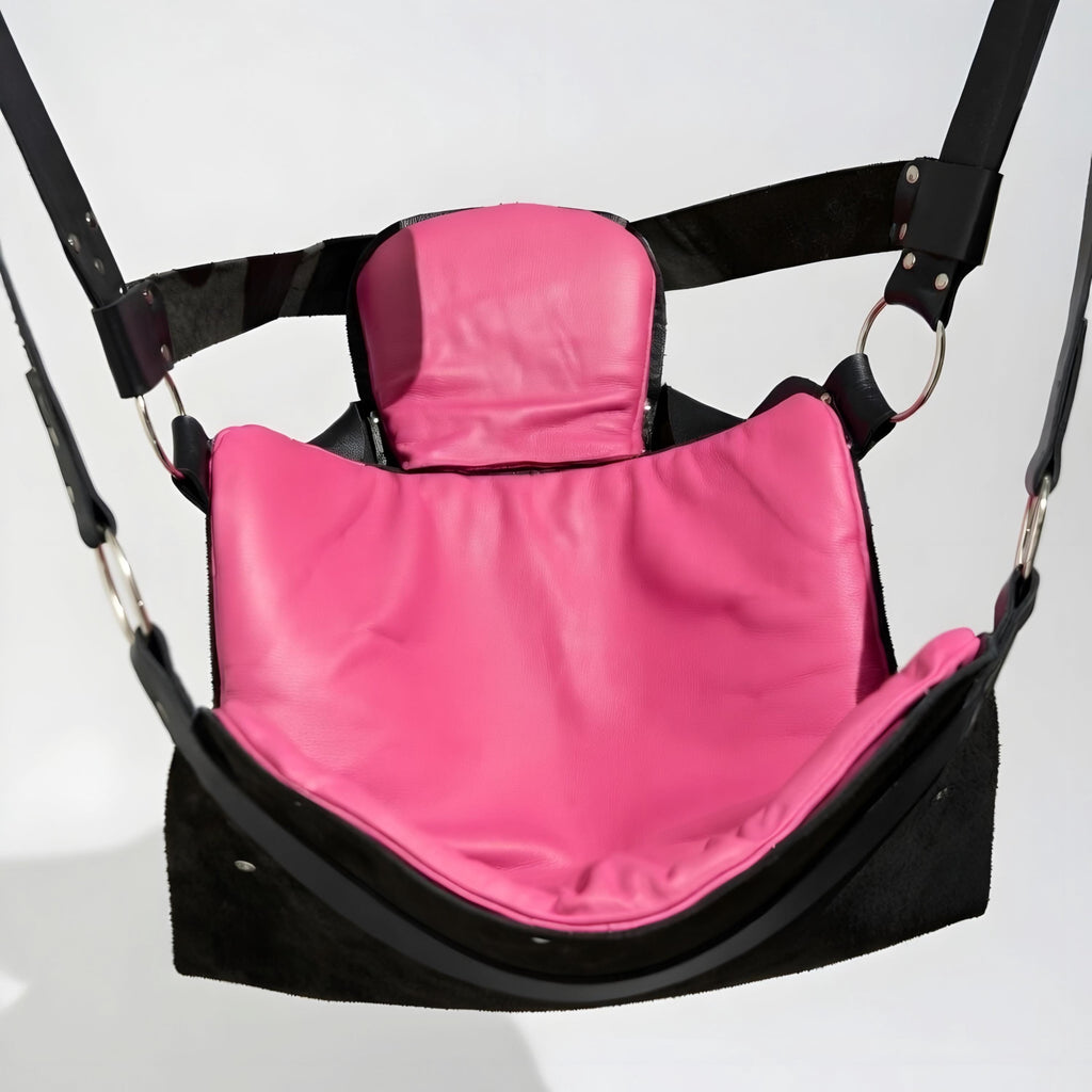 Leather Suspension Swing Harness Sling Adjustable Red Black Fetish