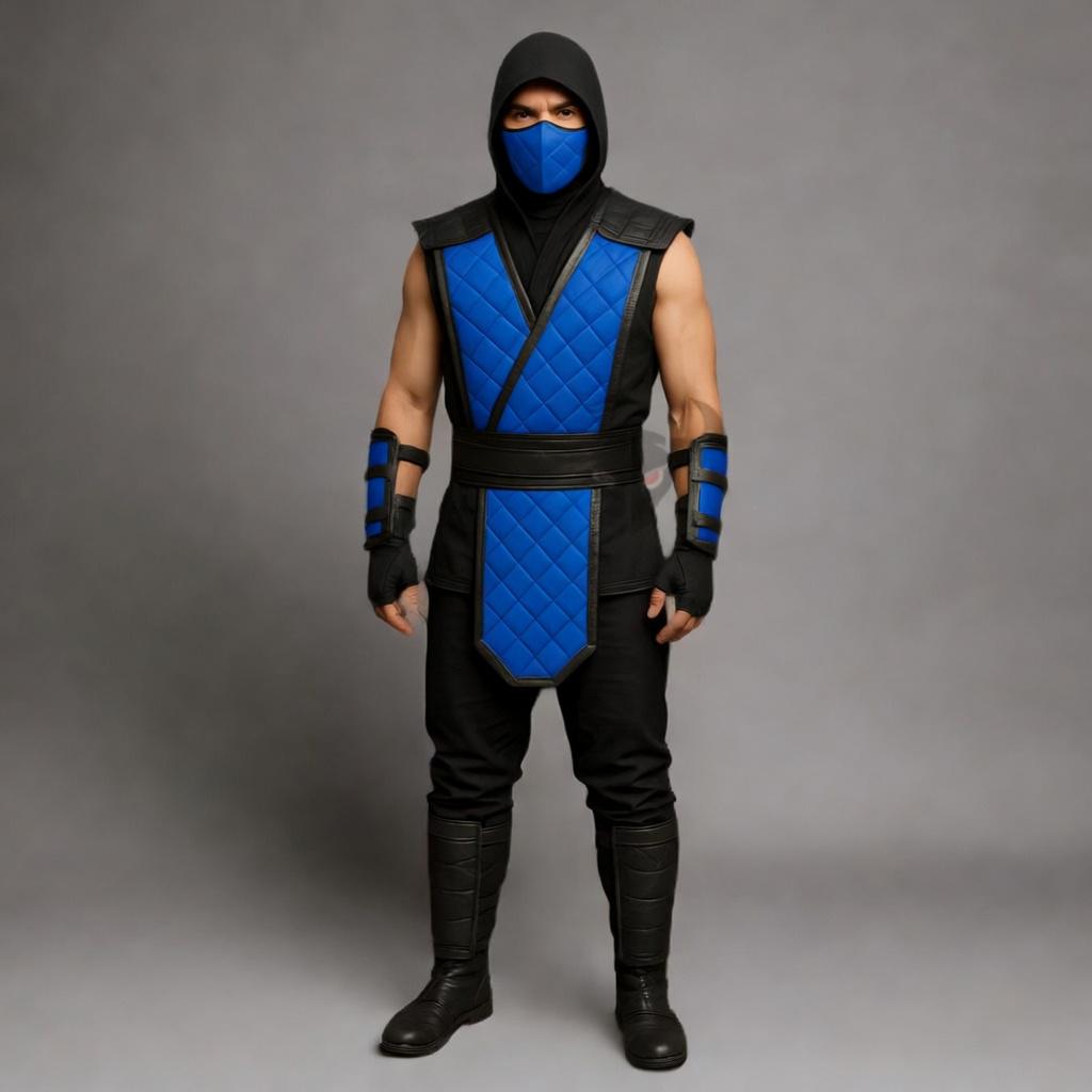 Gothic Witch Leather Cloak Scorpion Mortal Kombat Cosplay Costume Hooded Ninja Warrior Outfit