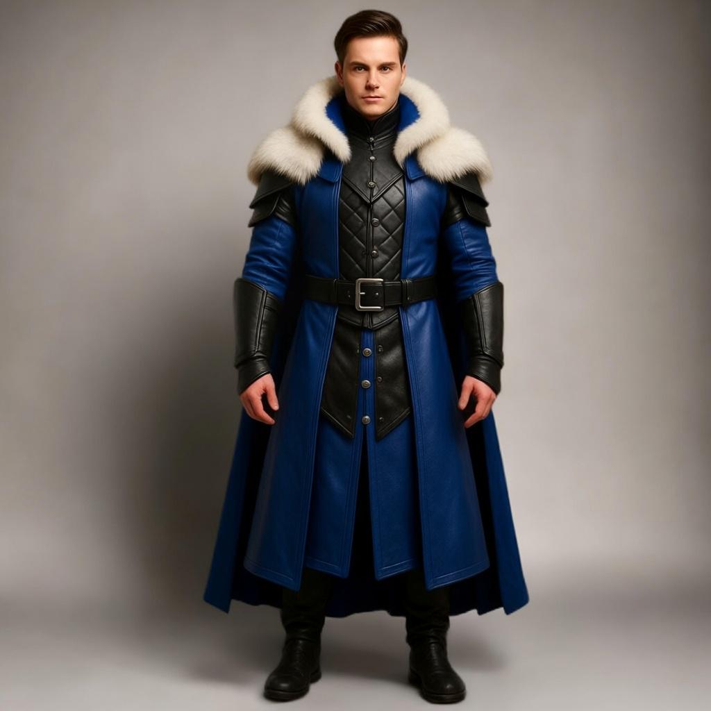 Crimson King Medieval Cloak Leather Gladiator Costume Gothic Santa Cosplay Outfit Christmas LARP