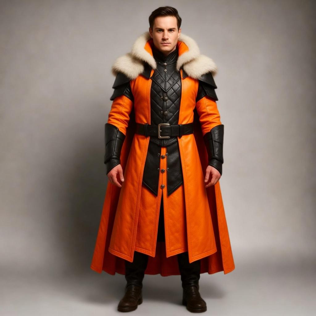 Crimson King Medieval Cloak Leather Gladiator Costume Gothic Santa Cosplay Outfit Christmas LARP