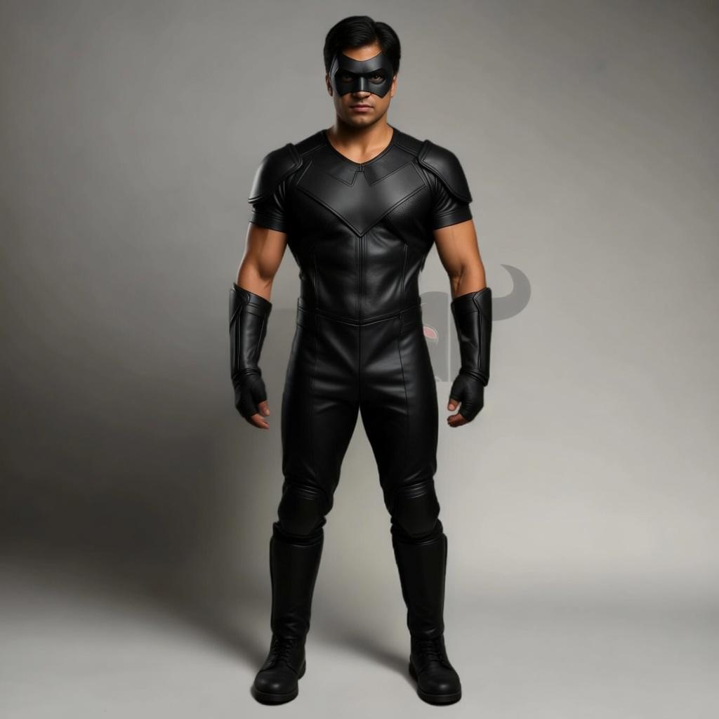 Handmade Nightwing Cosplay Costume Leather Suit | Gladiator Kilt Gothic Santa Outfit Halloween LARP