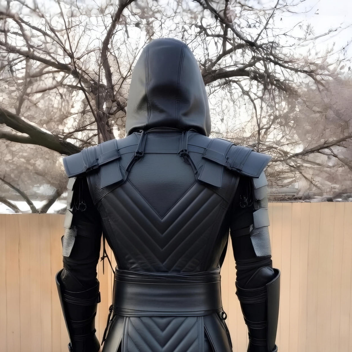 Noob Saibot Mortal Kombat Cosplay Costume Black Hooded Ninja Armor Full Set