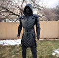 Noob Saibot Mortal Kombat Cosplay Costume Black Hooded Ninja Armor Full Set