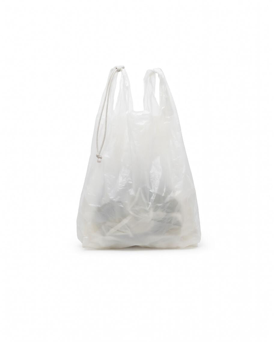 Trash Bag Large Pouch | Yellow Drawstring Plastic | Reusable Grocery Tote | Shopping Bag with Handles