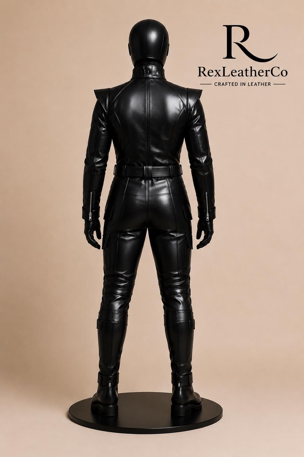 Genuine Leather Futuristic Cyberpunk Full Body Suit, Cosplay Costume Uniform