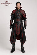 Gothic Leather Vampire Costume, Medieval Fantasy Armor, Steampunk Cosplay Outfit (Custom Sizing)