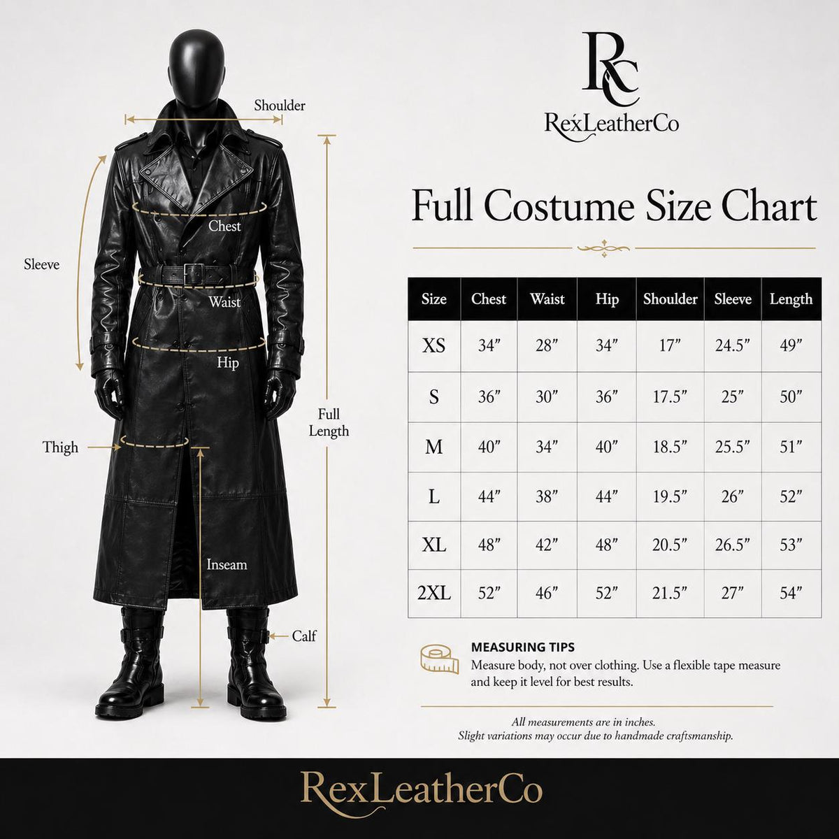Handmade Black Leather Trench Coat, Gothic Biker Style, Custom Fit