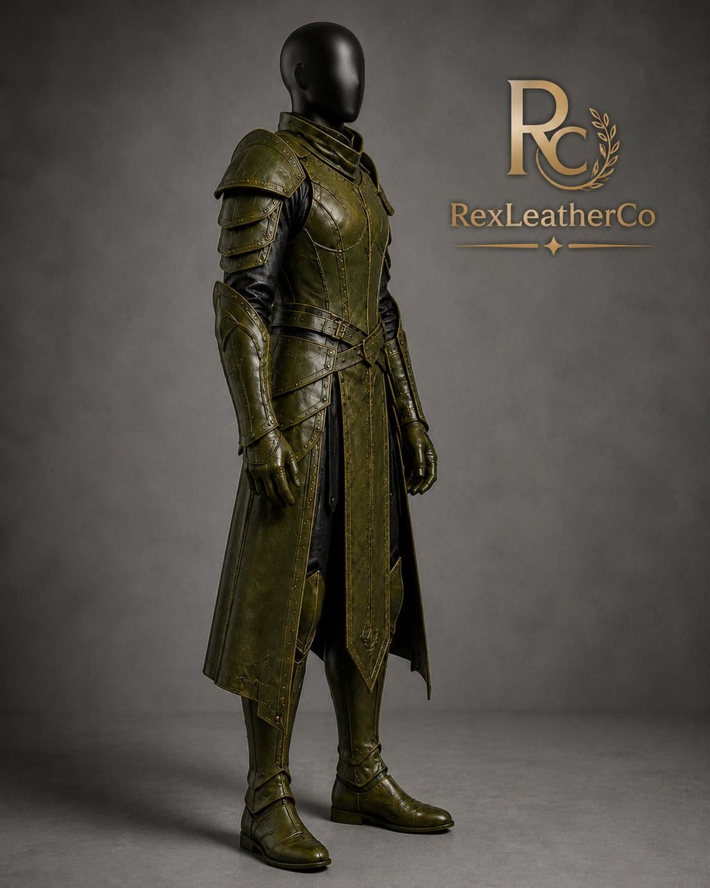 Handmade Leather Medieval Armor Costume, Warrior Knight LARP Cosplay Set